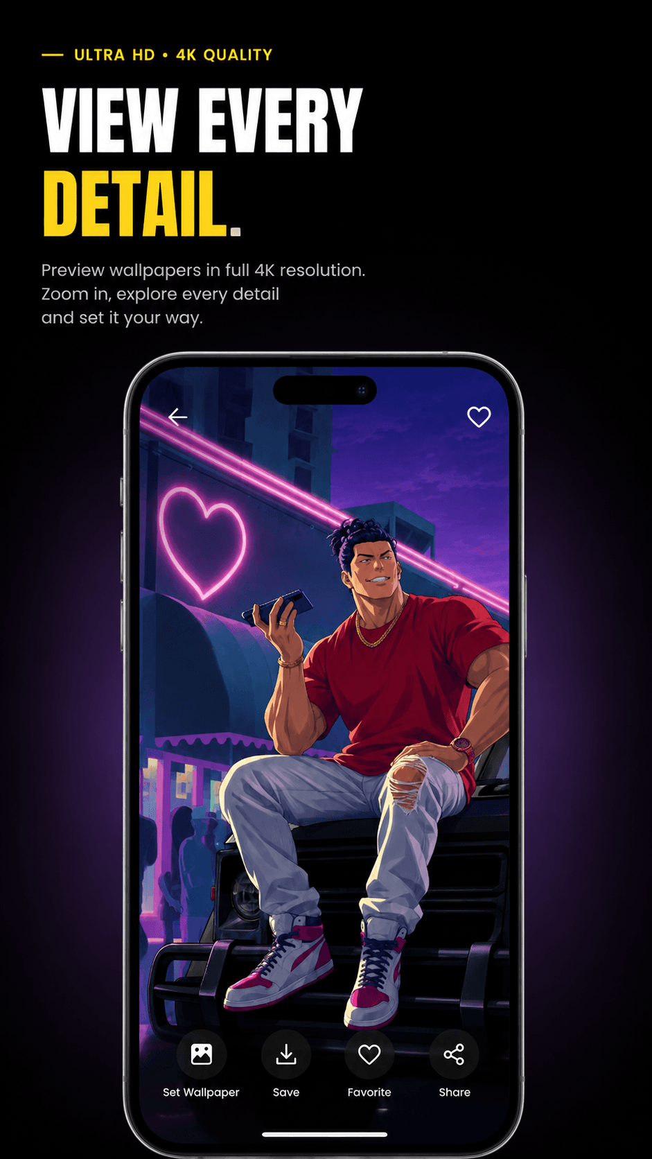 Favorites screen